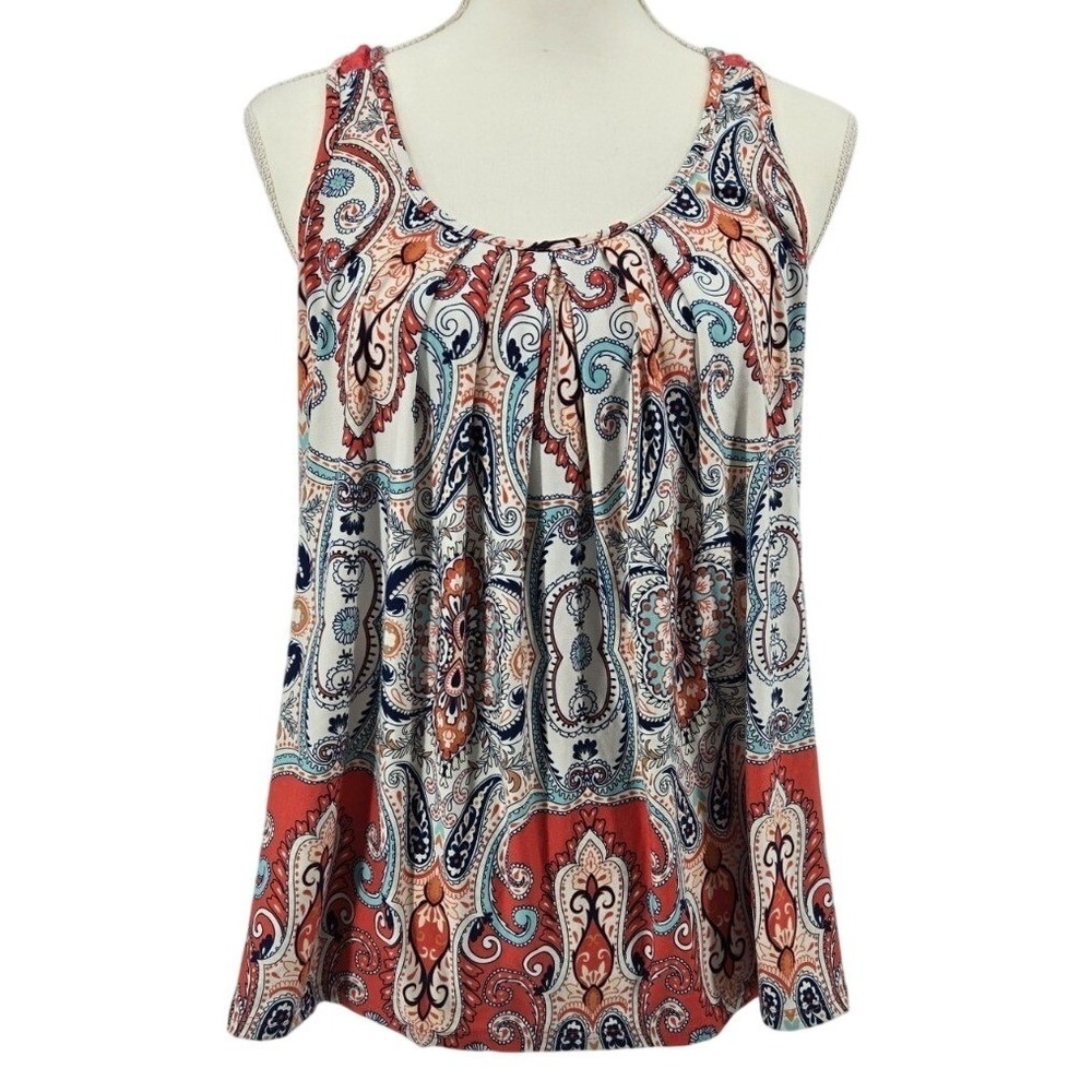 In Bloom Lace Racerback Paisley‎ Tank Floral MEDIUM Whimsygoth Cottagecore Top